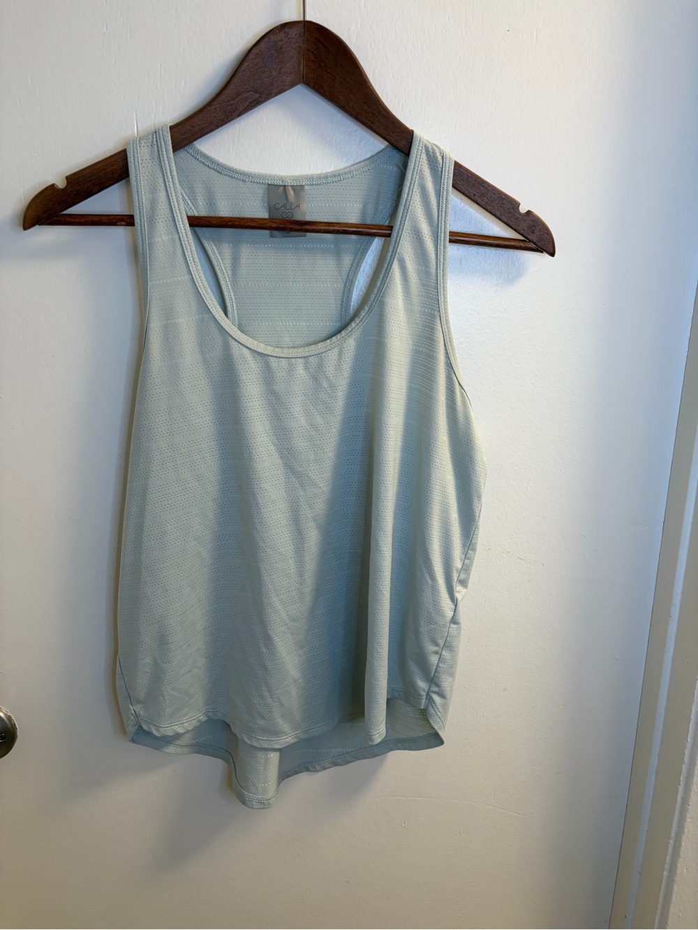 CALIA Women’s S Light Blue Racerback Workout Tank Top Athletic Mesh